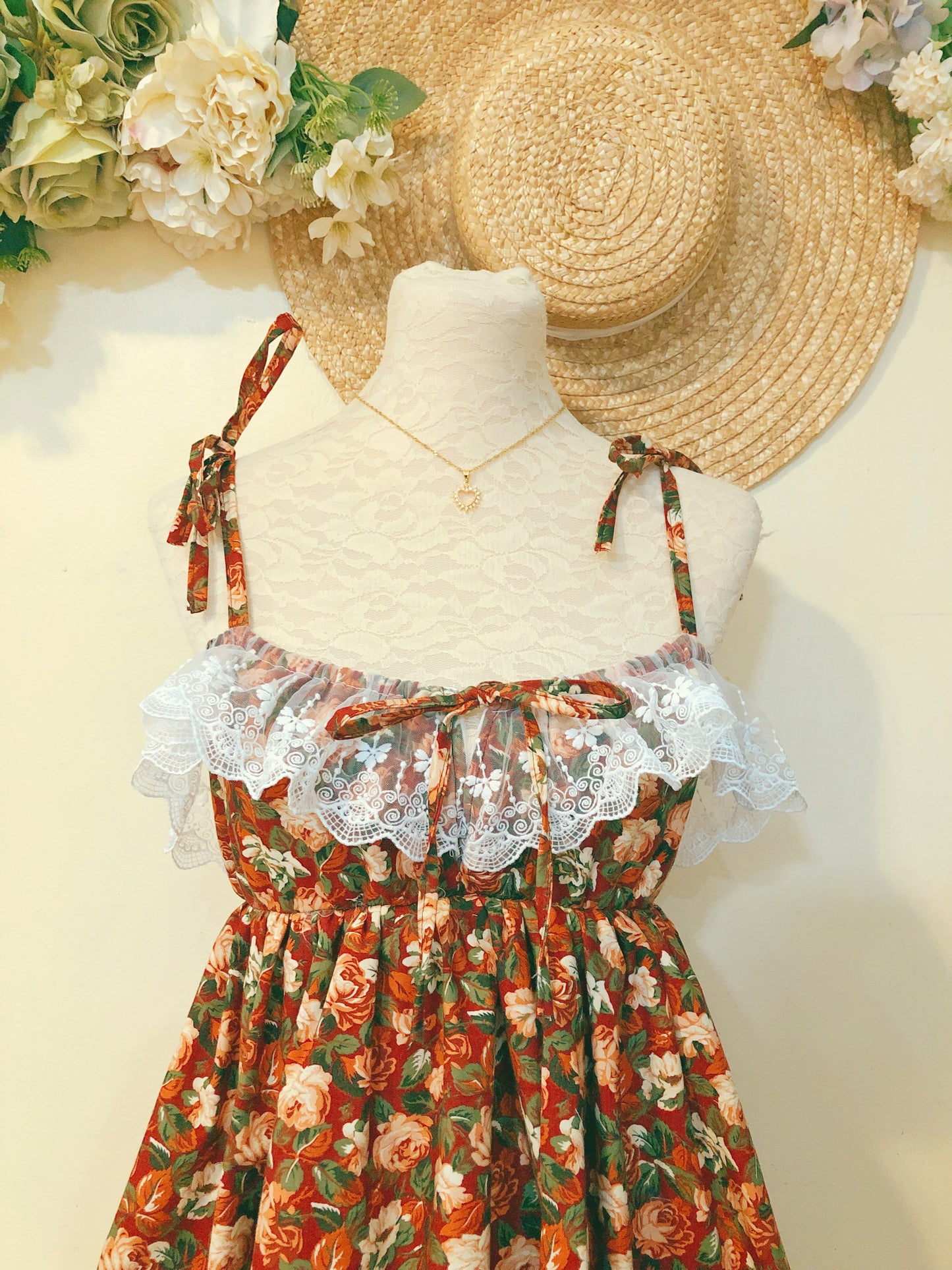 Romantic Rose Garden Handmade Dress