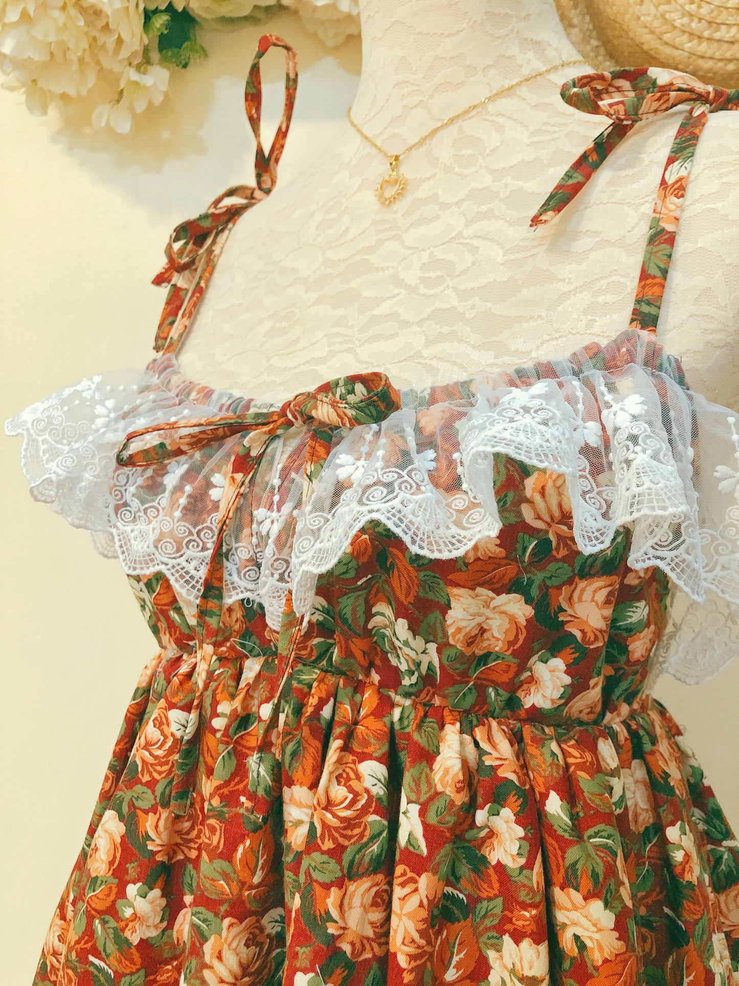 Romantic Rose Garden Handmade Dress