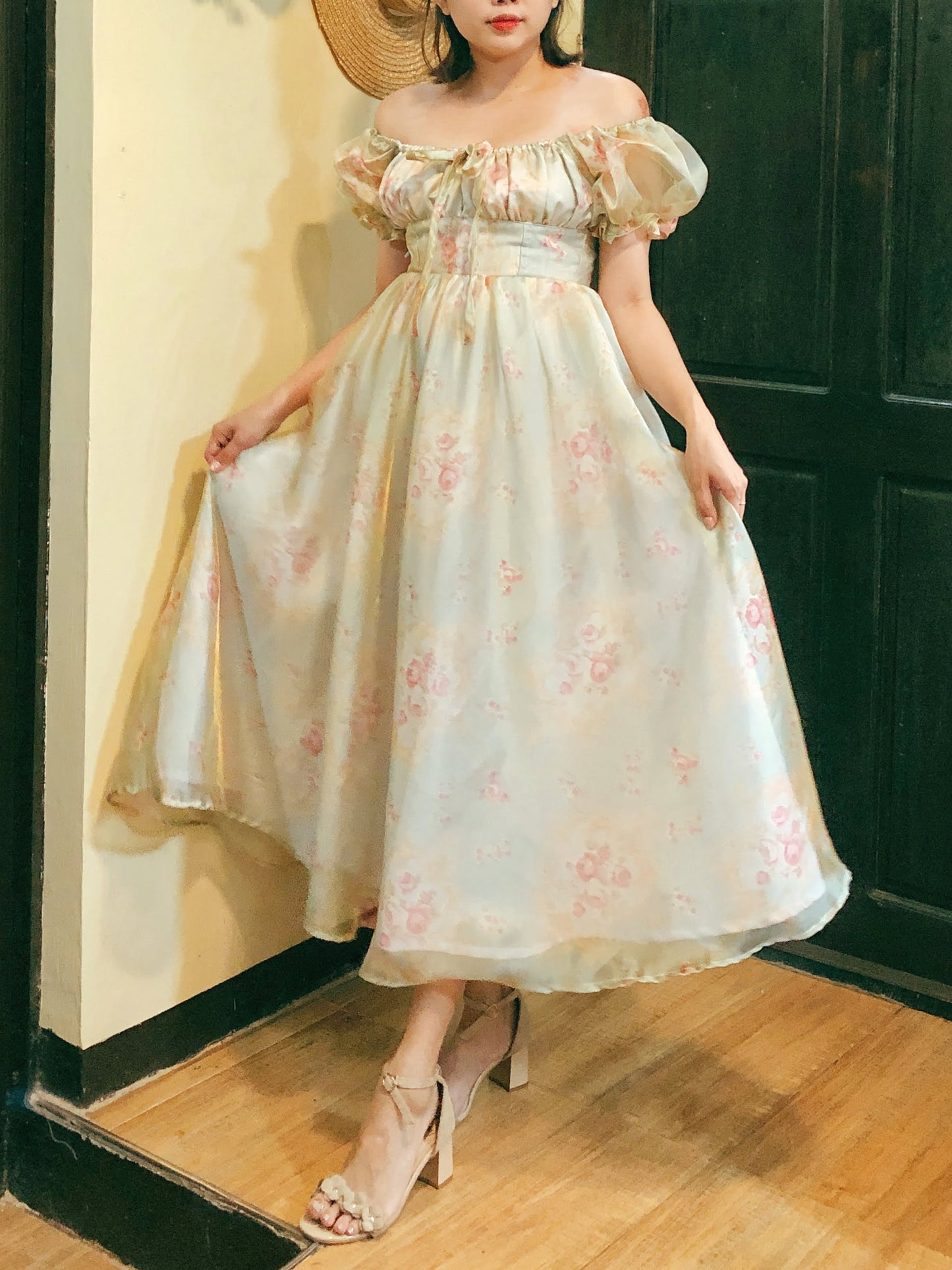 Spring Love Milkmaid Handmade Dress