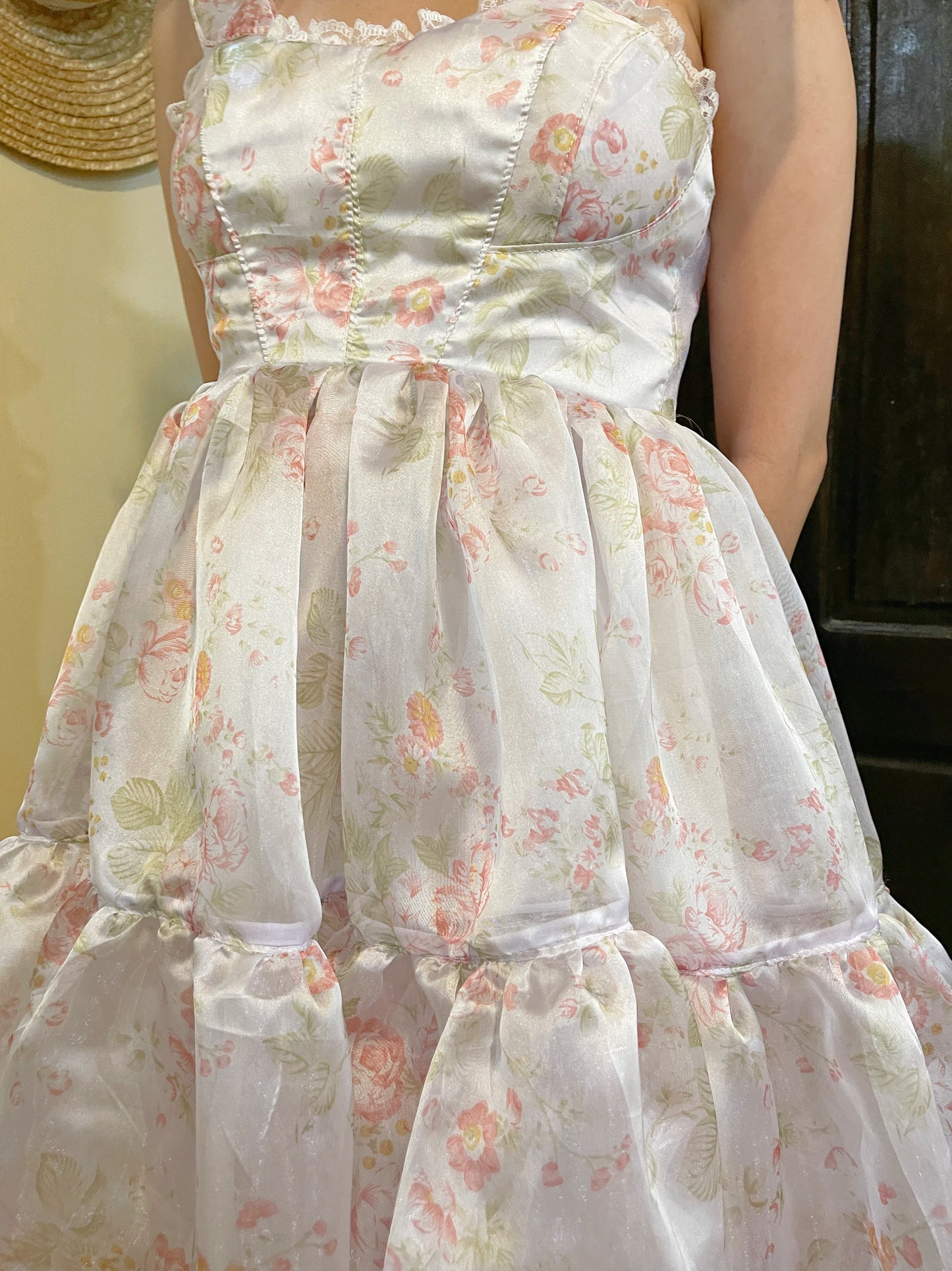 White Ribbon Spring Handmade Dress