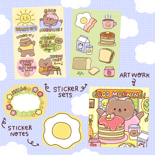 Breakfast Sticker Set