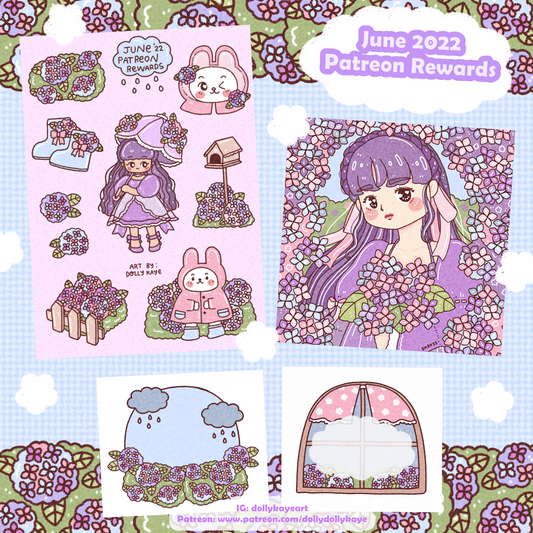 Hydrangea Sticker Set