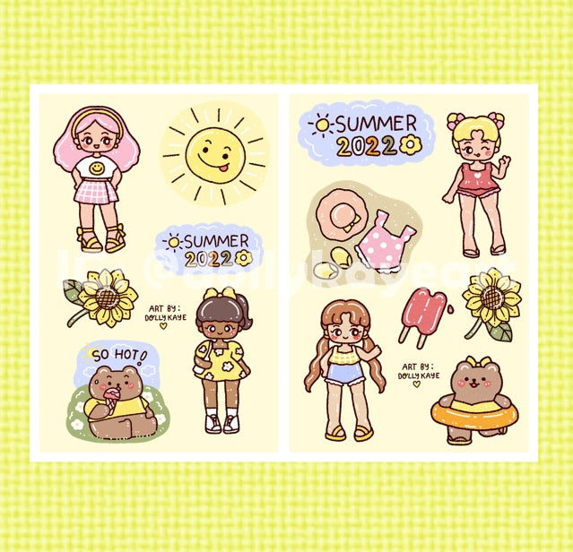 Summer 2022 Sticker Sheets (Set of 2)