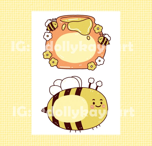 Cute Bees Sticker Notes