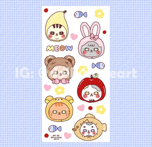 Cats in costume Sticker Sheet