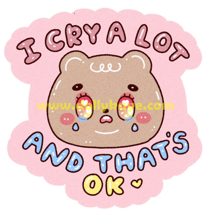 I cry a lot huhu - Vinyl Sticker