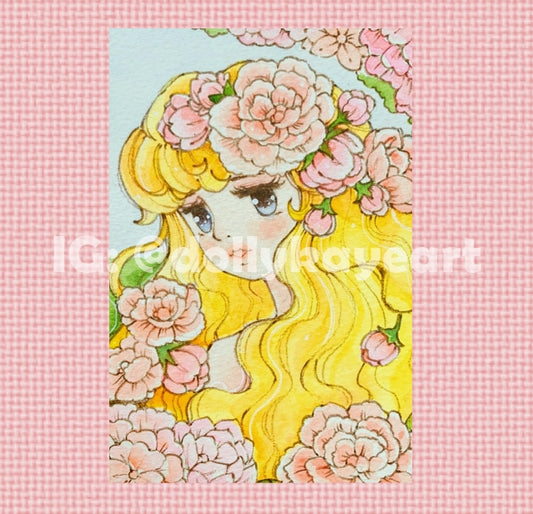 Flower Girl Watercolor Art Print