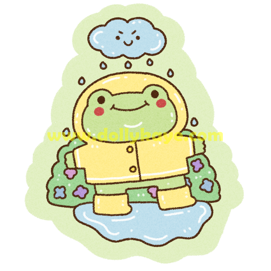 Cute Rain frog- Vinyl Sticker