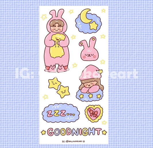 Goodnight Sweetdreams Sticker Sheet