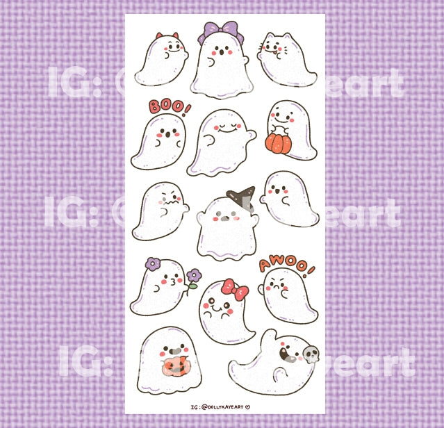 Cute Ghosts Sticker Sheet