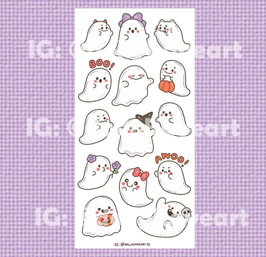 Cute Ghosts Sticker Sheet
