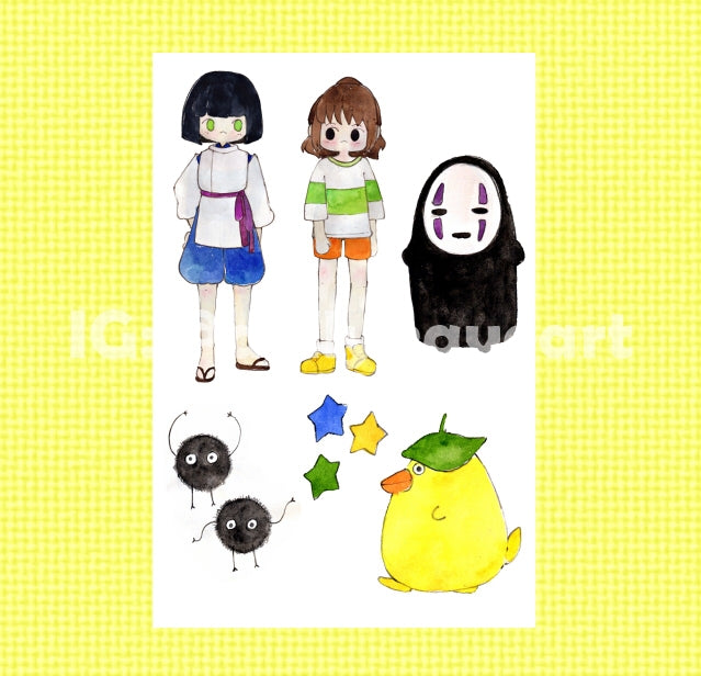 Spirited Away Fanart Sticker Sheet