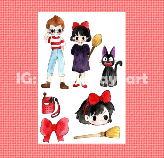 Kiki's Delivery Service Fanart Sticker Flakes