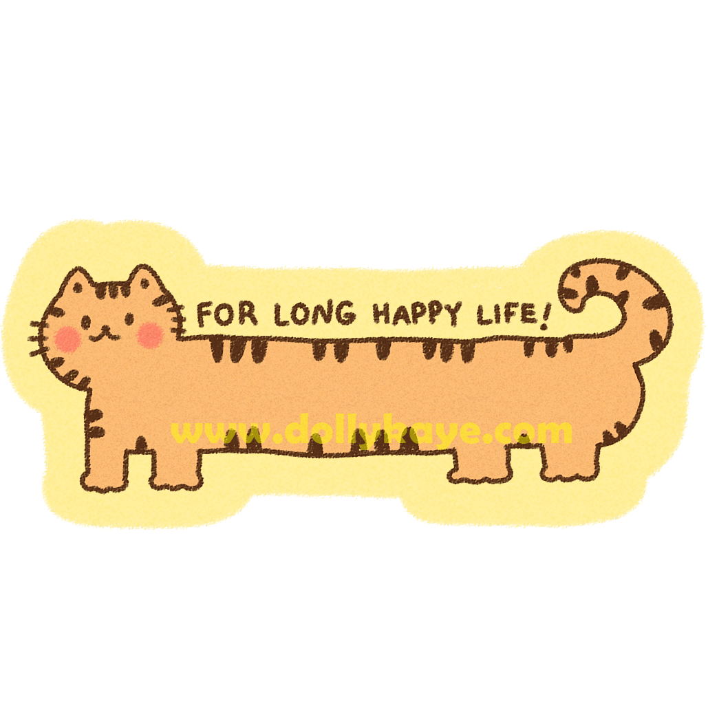 Long Life Long Cat - Vinyl Sticker