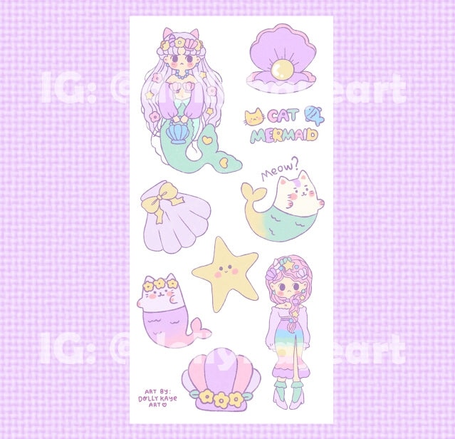 Pastel Mermaid Sticker Sheet