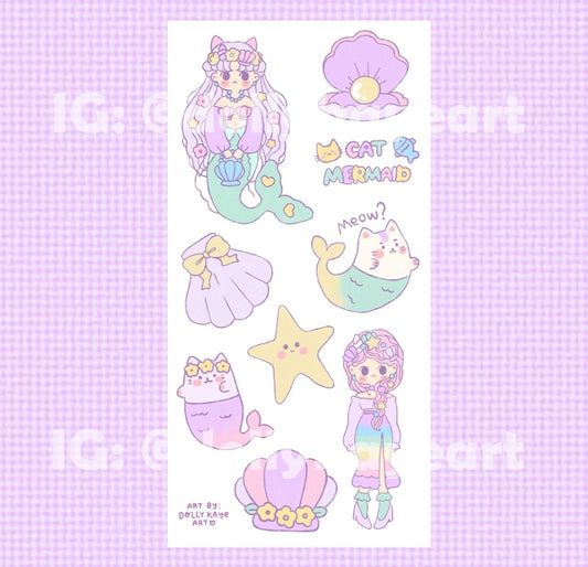 Pastel Mermaid Sticker Sheet