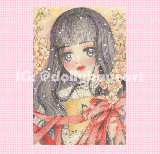 Tomoyo Fanart Color Pencil Art Print