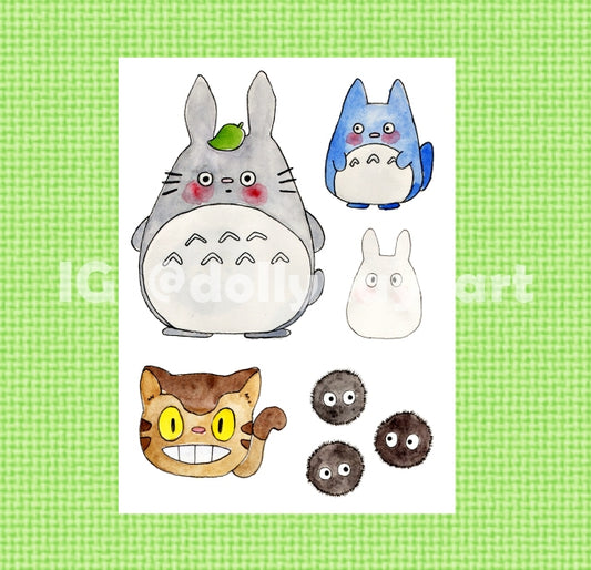 My Neighbor Totoro Fanart Sticker Flakes